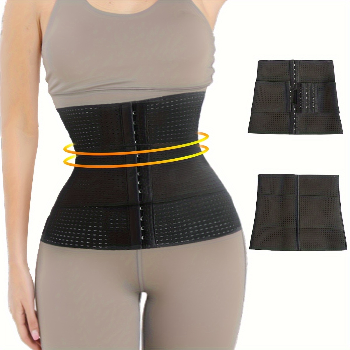 Breathable Mesh Corset Belt Body Shaper Pressurized Belly - Temu