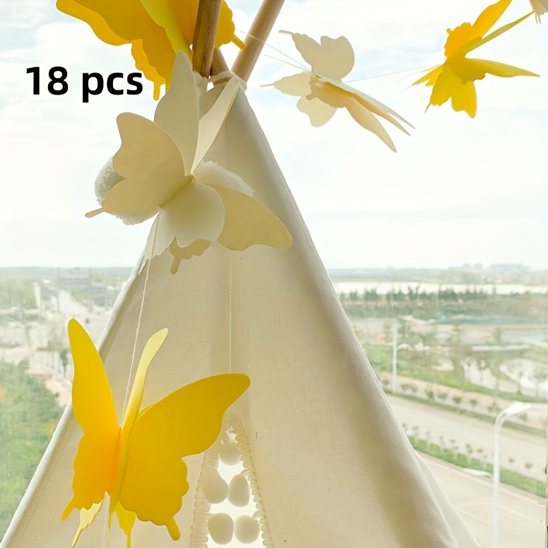 18pcs Butterfly Paper Birthday Party Decoration Set