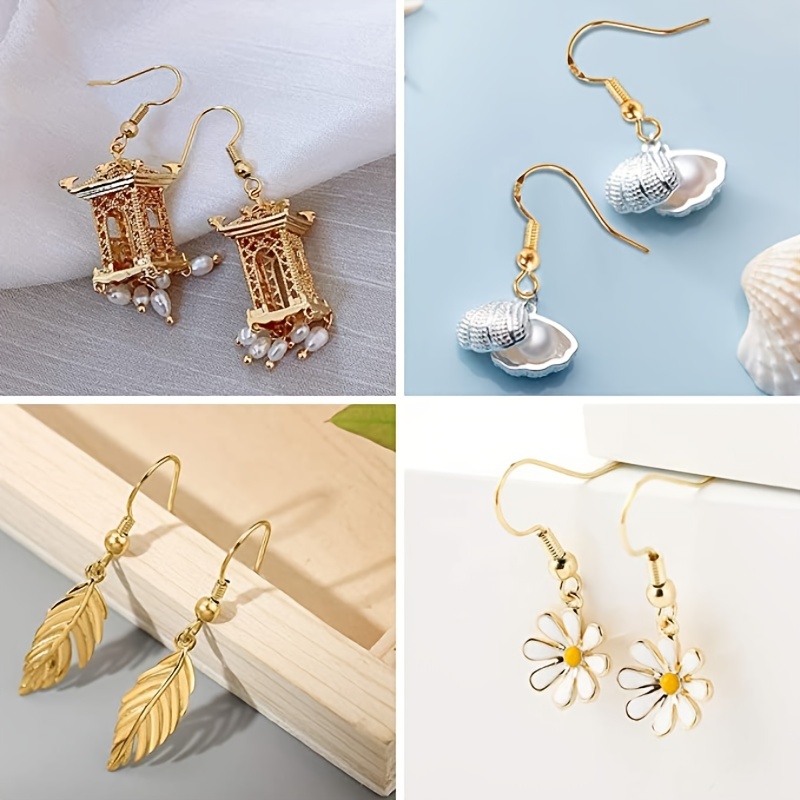 14k Gold Plated Earring Hooks Hypoallergenic Ear Wires Fish - Temu