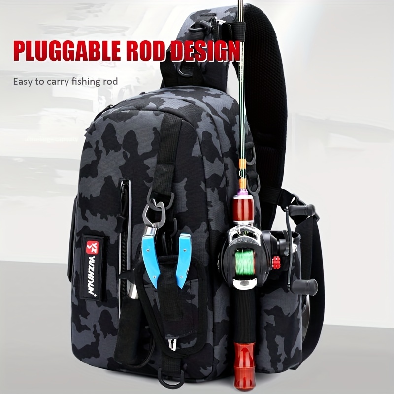 Portable Fishing Tackle Bag Rod Holder Durable 600d Nylon - Temu