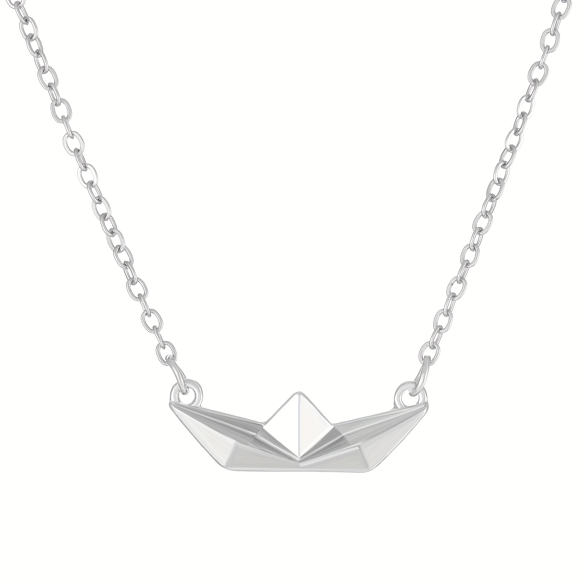 Origami Plane Necklace Airplane Pendant Origami Jewelry 