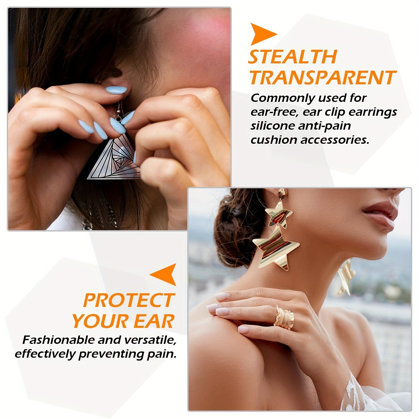  200 Pcs Ear Lobe Support Patches, Earring Support Patches Large  Earrings Support Sticker Reduces Strain Ear Patches for Men Women Long :  Health & Household