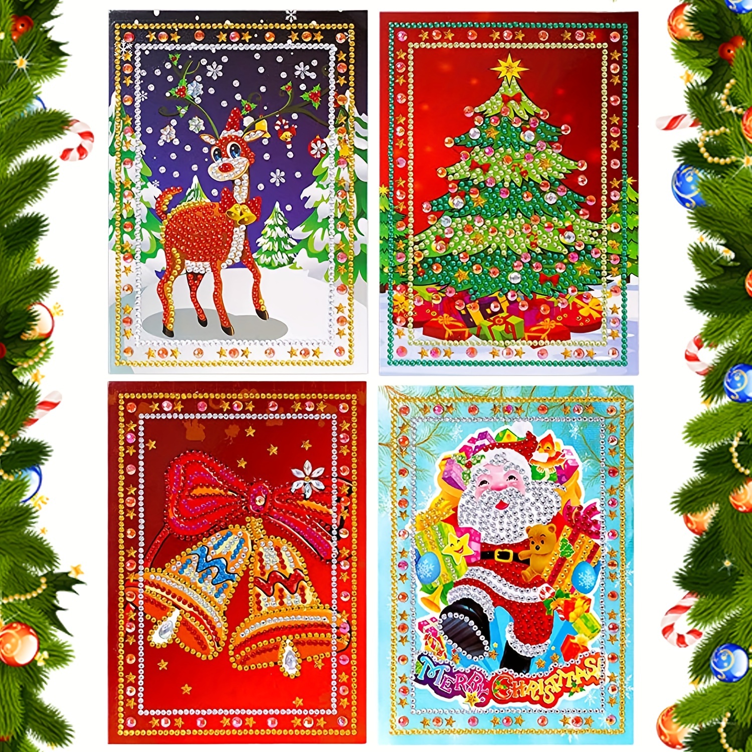 Make your own Christmas cards Diamond Painting, 2 pcs.