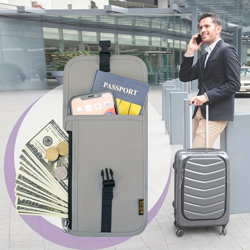 Tashke RFID Blocking Passport Neck Travel Wallet Pouch Hidden Security  Wallet 