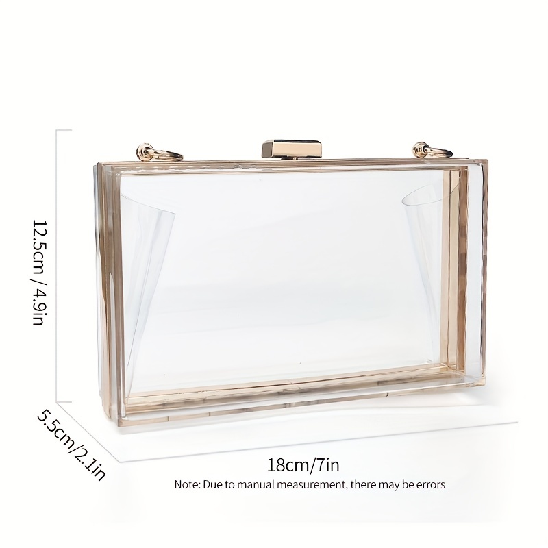 Transparent Rhinestone Evening Bag, Clear Acrylic Dinner Clutch, Formal  Banquet Handbag For Wedding Party Prom - Temu