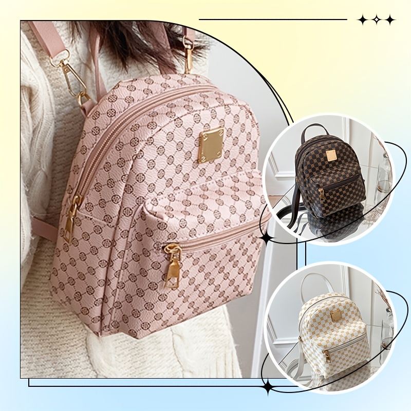 Womens Mini Print Backpack Purse Cute Travel Backpack Womens Handbag 7 5 6  3 2 36 Inch - Bags & Luggage - Temu Romania