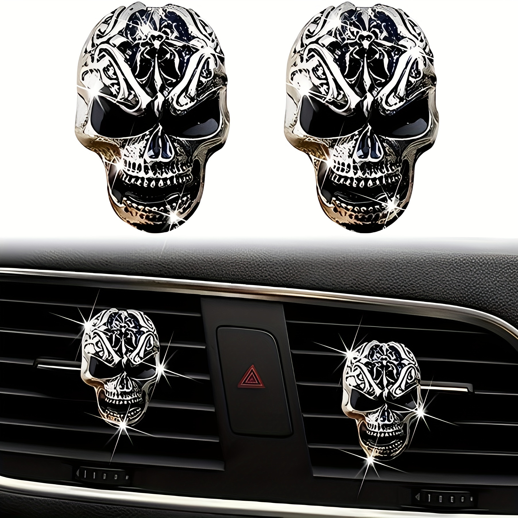  Skull Decor Car Decorations Car Air Fresheners Vent Clips Cute  Skull Car Decor for Men Women Teens Gift Box Package Car Skull Decor Office  Living Room Home Halloween Christmas Gift Car Accessories : Automotive