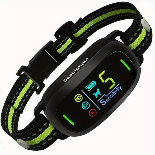 rechargeable dog barking collar adjustable dog bark training collar with 4 training modes anti bark control device with 5 adjustable sensitivity levels for small medium and large dogs