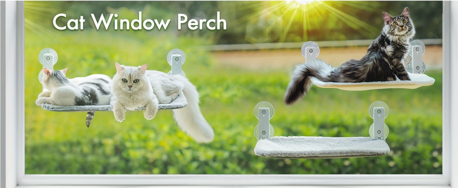 Cat Window Perch Foldable Cat Hammock For Window With Steel Frame, Window  Seat For Indoor Cats