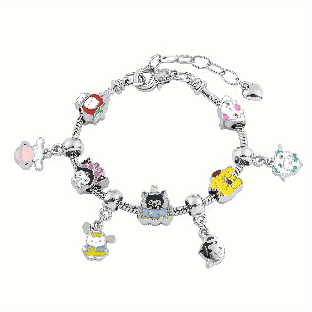 Hello Kitty Charms Beads Bracelet/bangle Cute Accessories - Temu