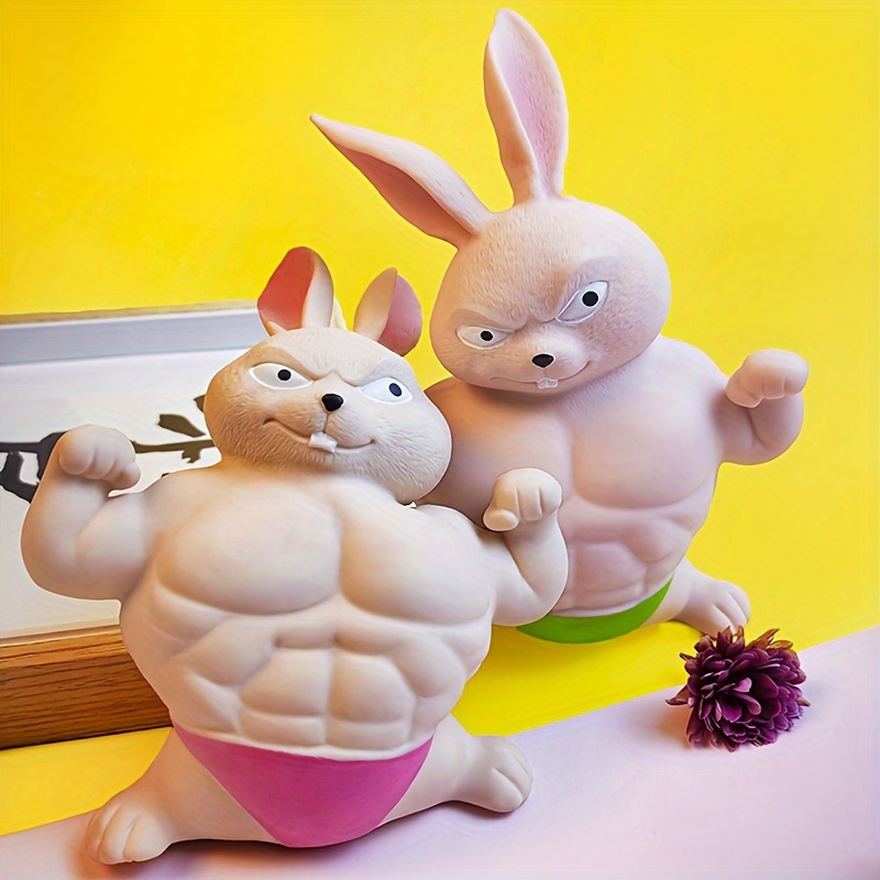 Creative Cartoon Violent Muscle Rabbit Decompressing Vent - Temu