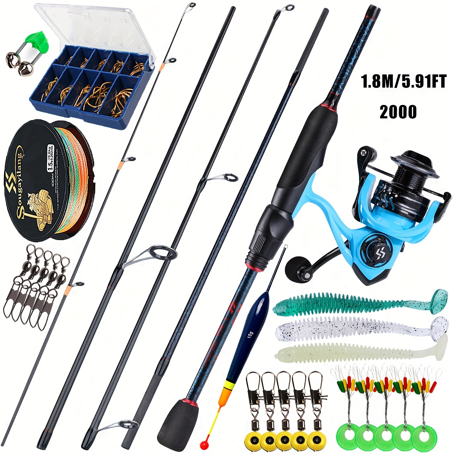 Sougayilang Fishing Rod Reel Combos Including Lightweight 5 - Temu