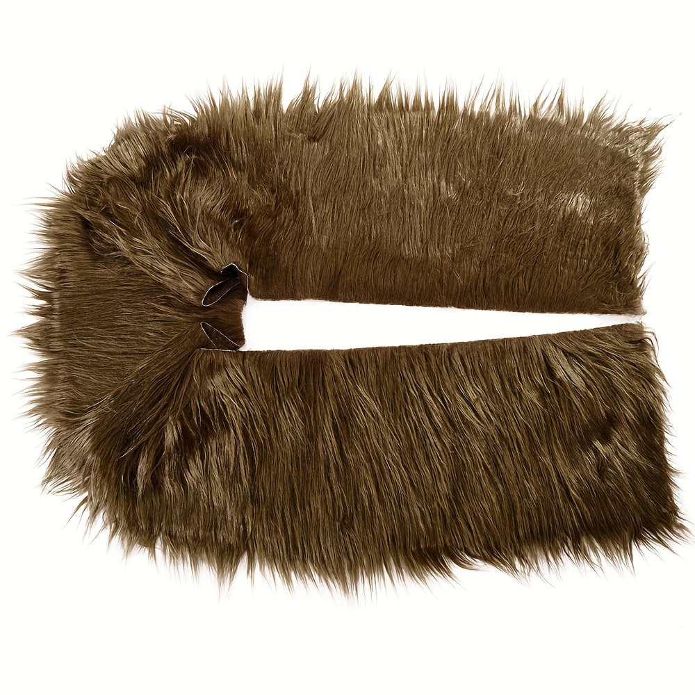Fur Fabric for Crafts 2 Yard x 4 in, Faux Fur Fabric Strips Black, Shaggy  Craft Plush for DIY Santa/Gnome Beard, Handmade Christmas Halloween Cosplay