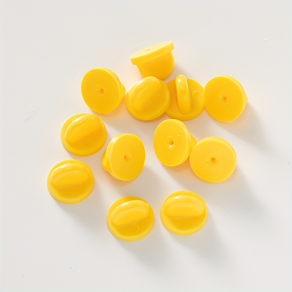 Colorful Pvc Rubber Pin Backs Replacement Holder Clasp For - Temu