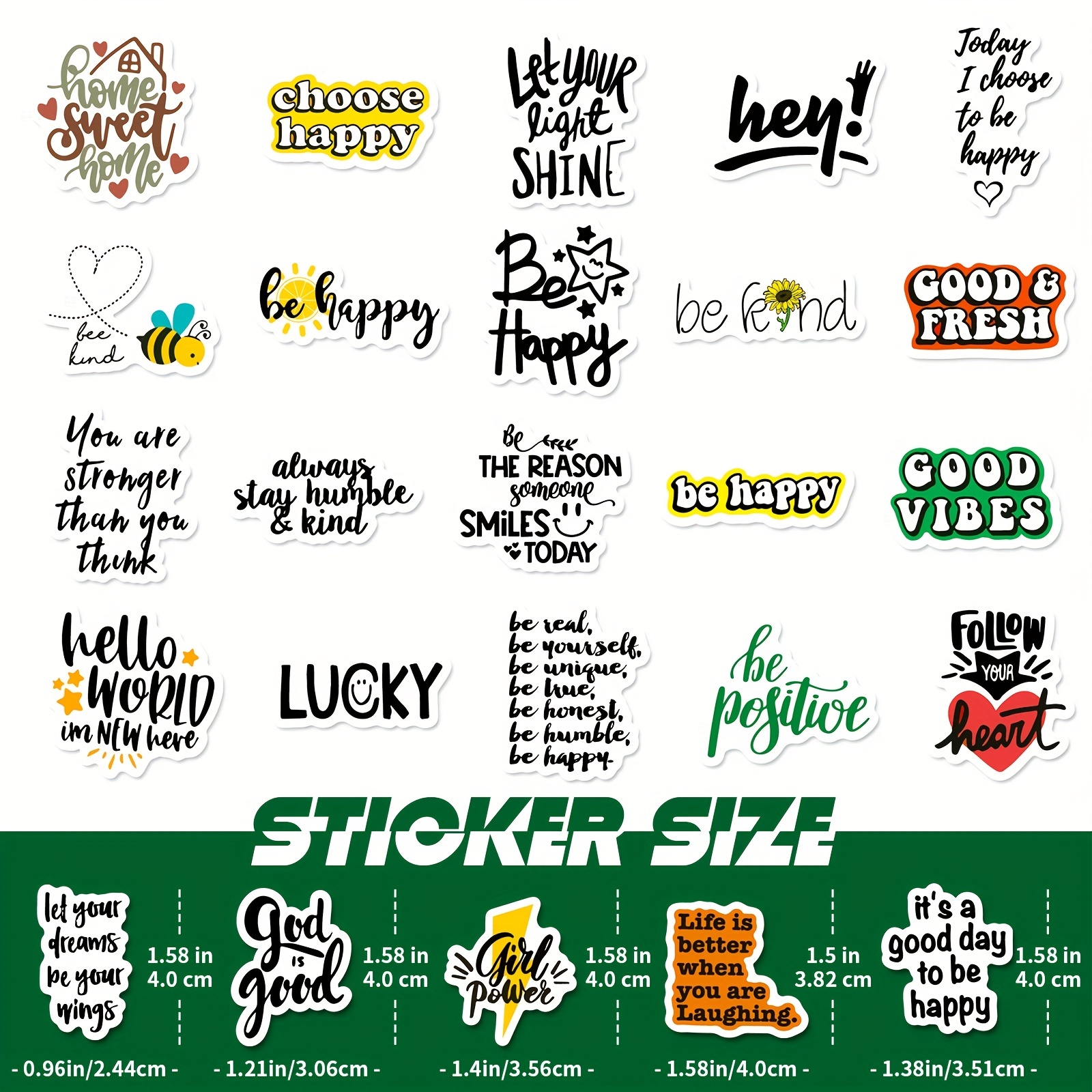 30 Inspirational 1.5 Stickers,Inspirational Stickers,Quote  Stickers,Motivational Stickers