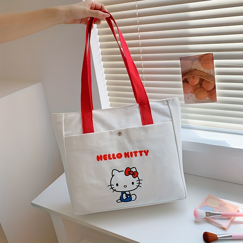 Miniso Cute Cartoon Tote Bag, Large Capacity Canvas Shoulder Bag, Perfect  Underarm Bag For Commuting - Temu