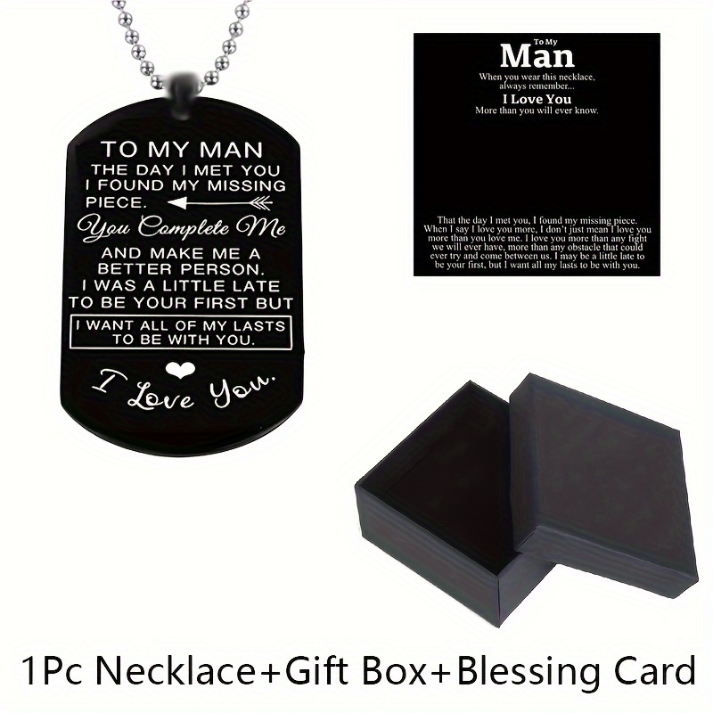 Couples dog tag 2024 and heart necklace