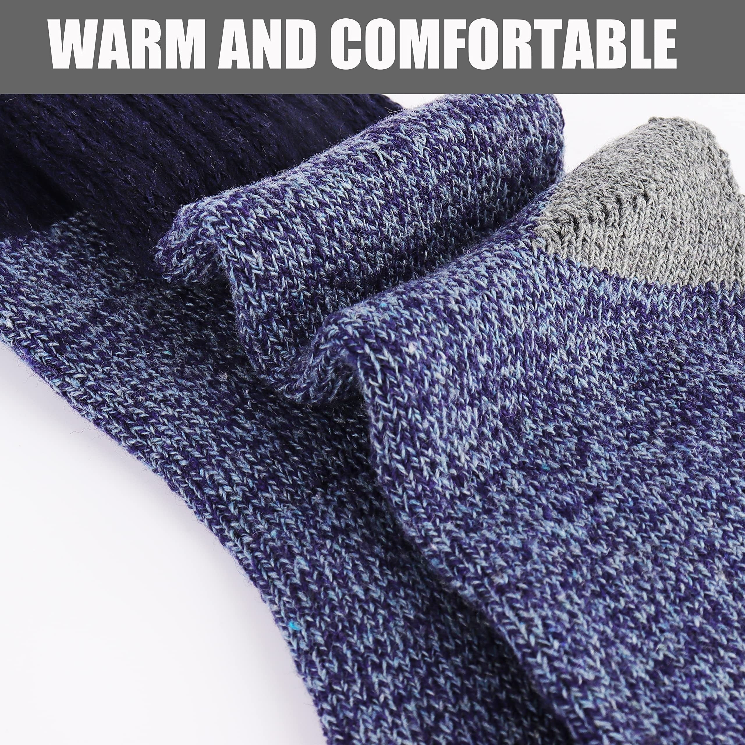 Calcetines térmicos de lana para hombre, medias cálidas, súper