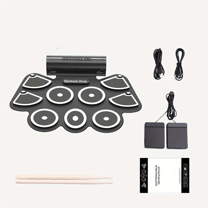 Convenient 7 Pads Intensity Induction Beginner Electronic Drum, Can Connect  Usb With Earphone Connection Audio, Suitable For Beginners, Birthday Gift,  Holiday Gift - Musical Instruments - Temu