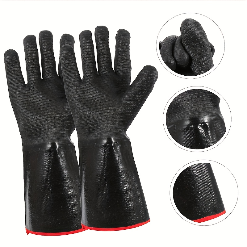 Bbq Grill Gloves Extra Thick Neoprene Gloves Barbecue Oven - Temu