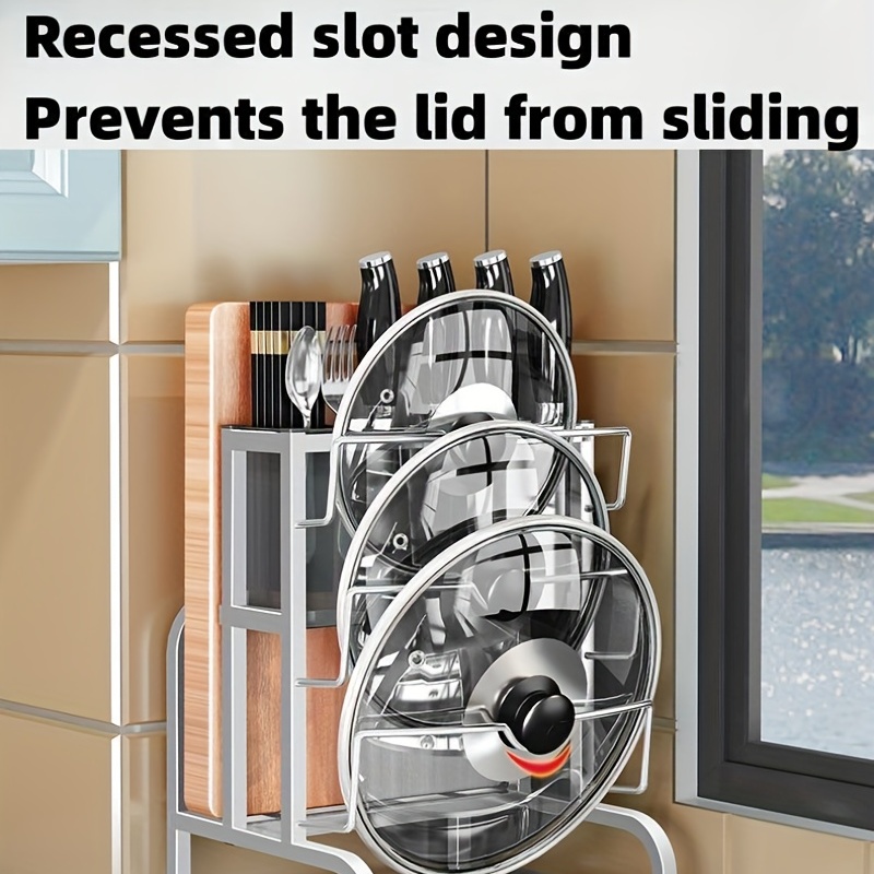 Stainless Steel Pot Lid Holder Integrated Holder Tier