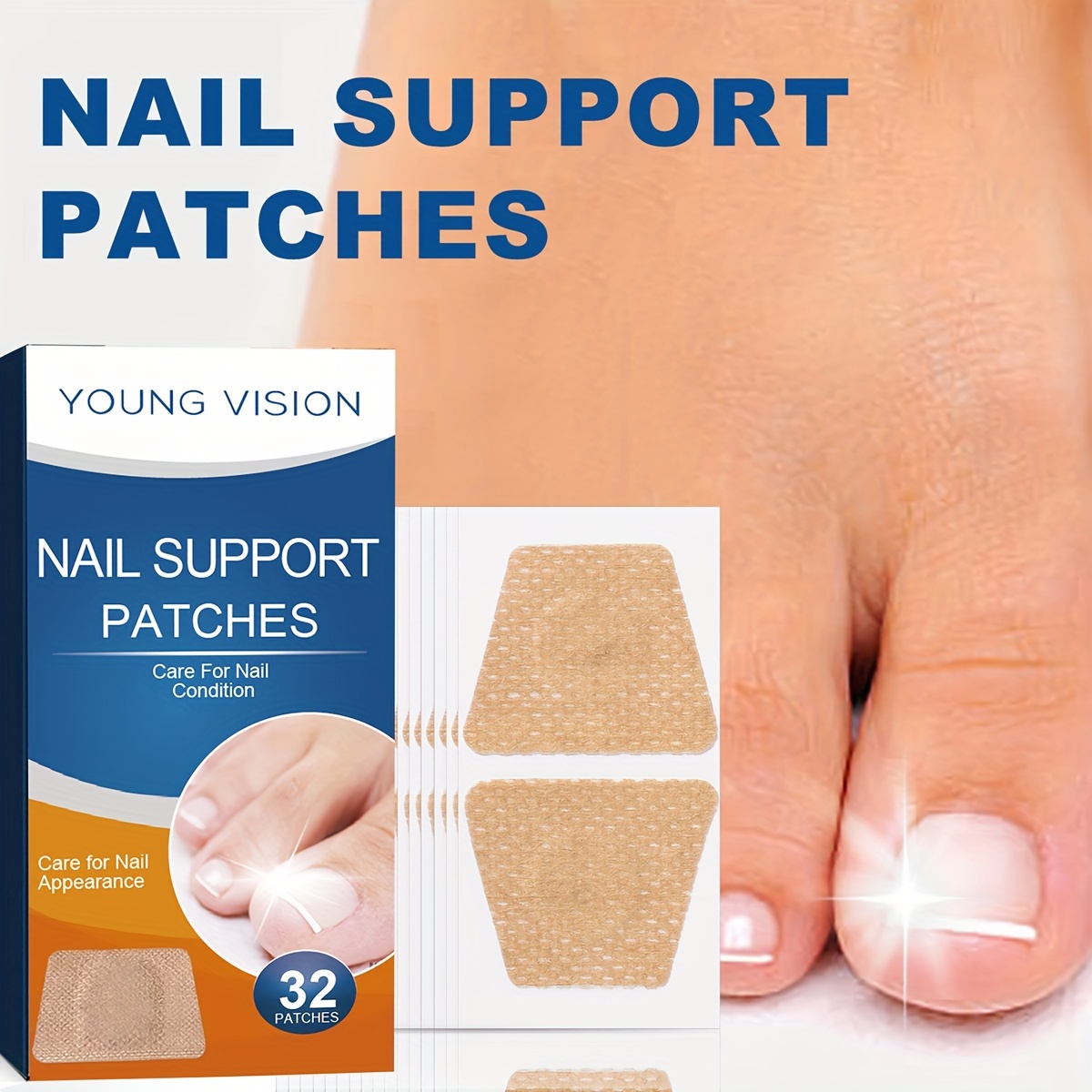 32pcs Nail Repair Patches For Toenail Fingernail Extra Strength Restores  Appearance And Toe Fingernail Repair For Damaged Discolored Thick Nails -  Beauty & Health - Temu