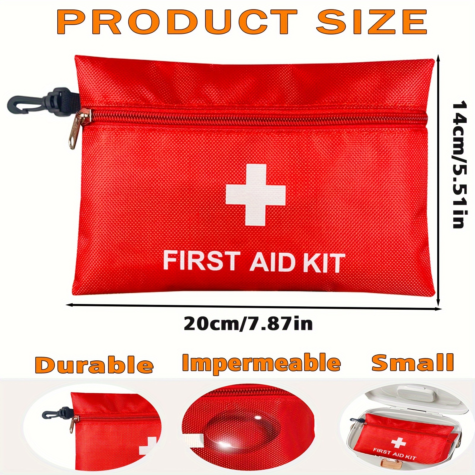 First Aid Kit For Home, Business And School, Compact, Portable Mini  Emergency Kit For Car Trips And Outdoor Activitie Survival And Hiking, -  Temu