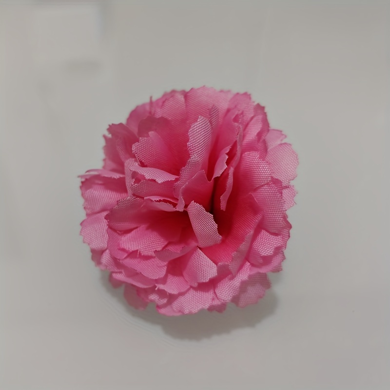 20 Pcs Silk Flower Carnation Head DIY Heads Craft Artificial