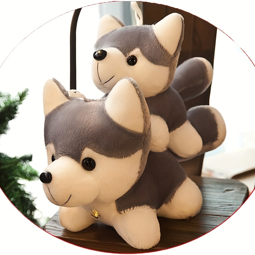 Lifelike Cute Husky Dog Plush Toys Soft Stuffed - Temu