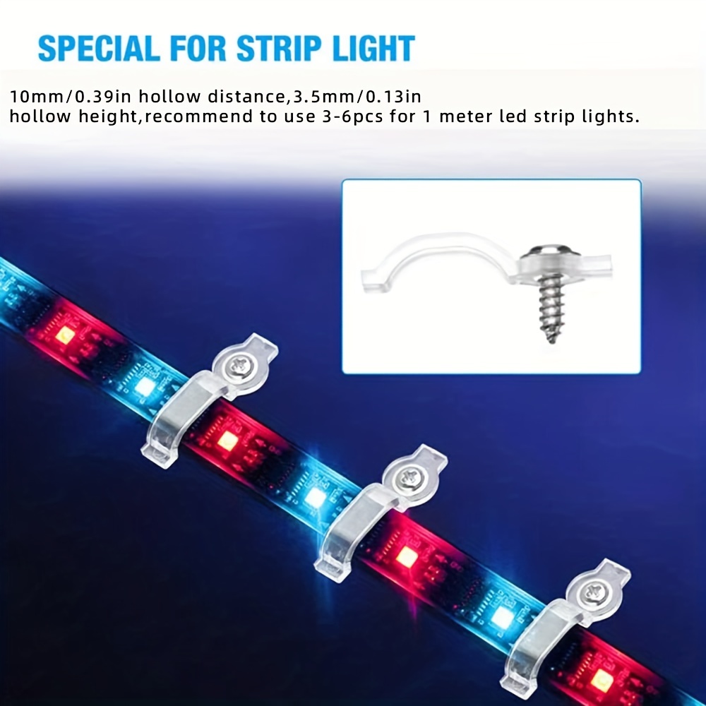 LED Strip Clips Mounting Bracket for 10mm waterproof led Light Strip