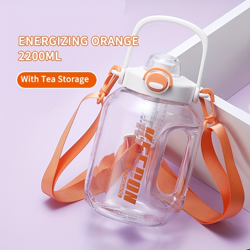 1000 ML Sports Water Bottle Water Cup Thermos Cup Women'S Large Capacity  Big Belly Cup Tea Riser With Straw 1 L Water