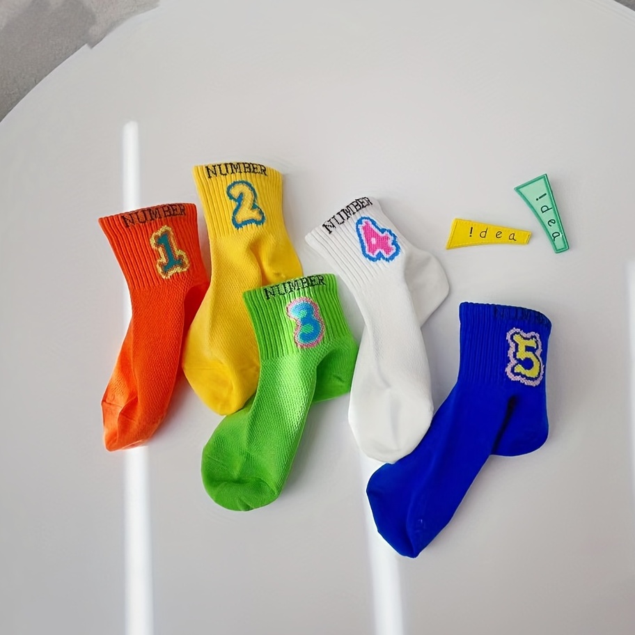 5 Pares Calcetines Deportivos Niños Calcetines Baloncesto - Temu Chile