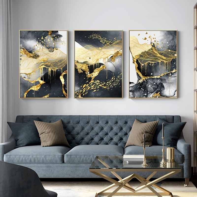 3pcs Canvas Art Painting Home Decor Wall Art Abstract Marble