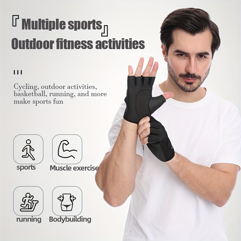 Guantes Fitness Medio Dedo Hombres Mujeres Guantes - Temu
