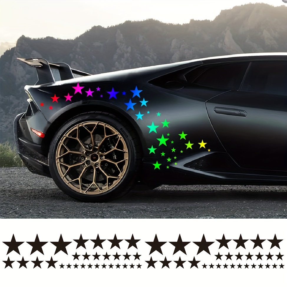 Five pointed Star Car Body Diy Stickers Set Racing Door Side - Temu