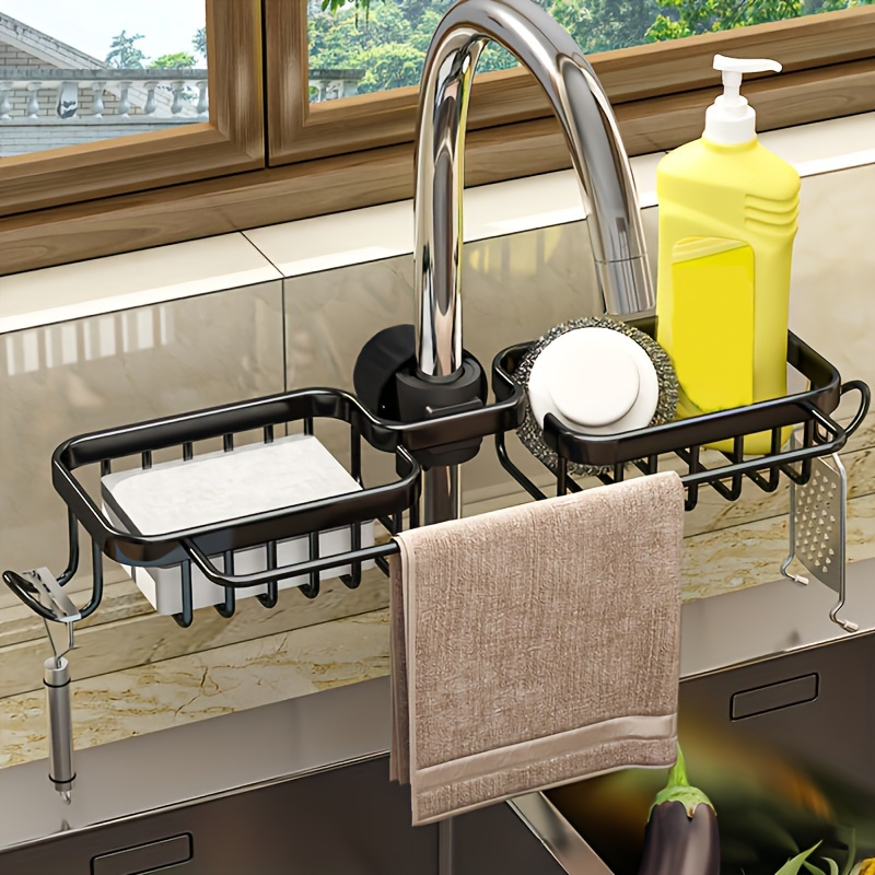 1pc Kitchen Sink Sponge Brush And Dishwashing Tools Storage Drain Hanging  Basket