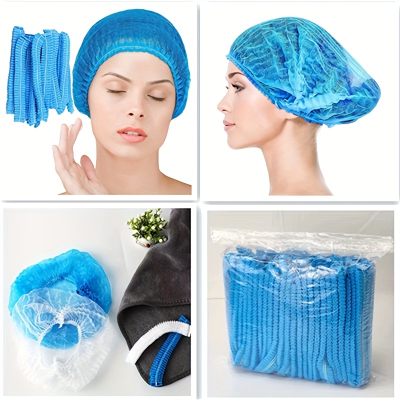 Cuffia da doccia monouso in tessuto Non tessuto, cappello da lavoro  elastico antipolvere per officina, cappello