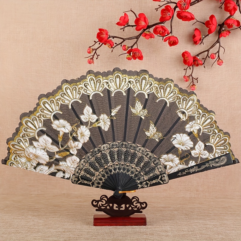 Floral Handheld Fan Decorative Chinese Style Vintage - Temu