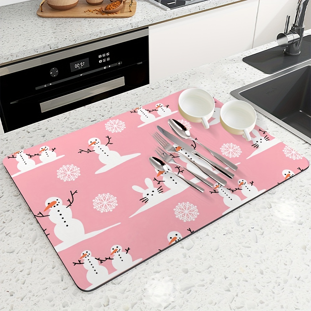 Rubber Faucet Drain Pad Absorbent Drying Mat Kitchen Absorbent Pad