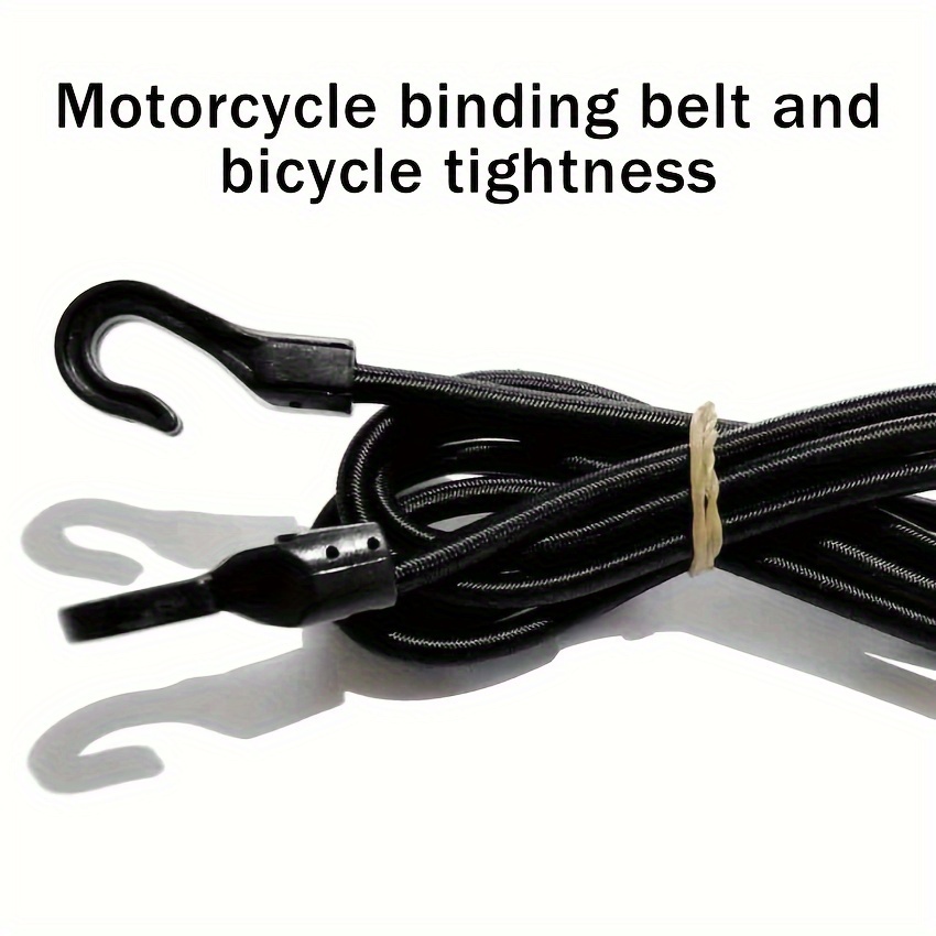 Luggage Strap for Motorcycle Bike with Metal Hooks, Bungee Cord