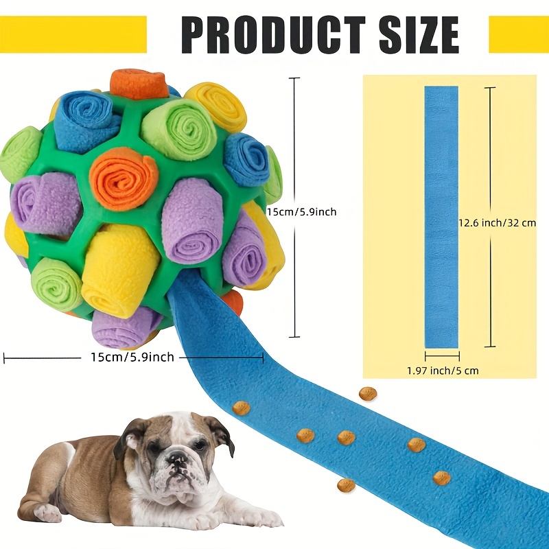 Larimuer Pet Snuffle Ball, Puzzle Sniffing Interactive Dog Ball for Blind  Dogs Training Stress Relief Dog Enrichment Toys Treat Ball Machine Washable