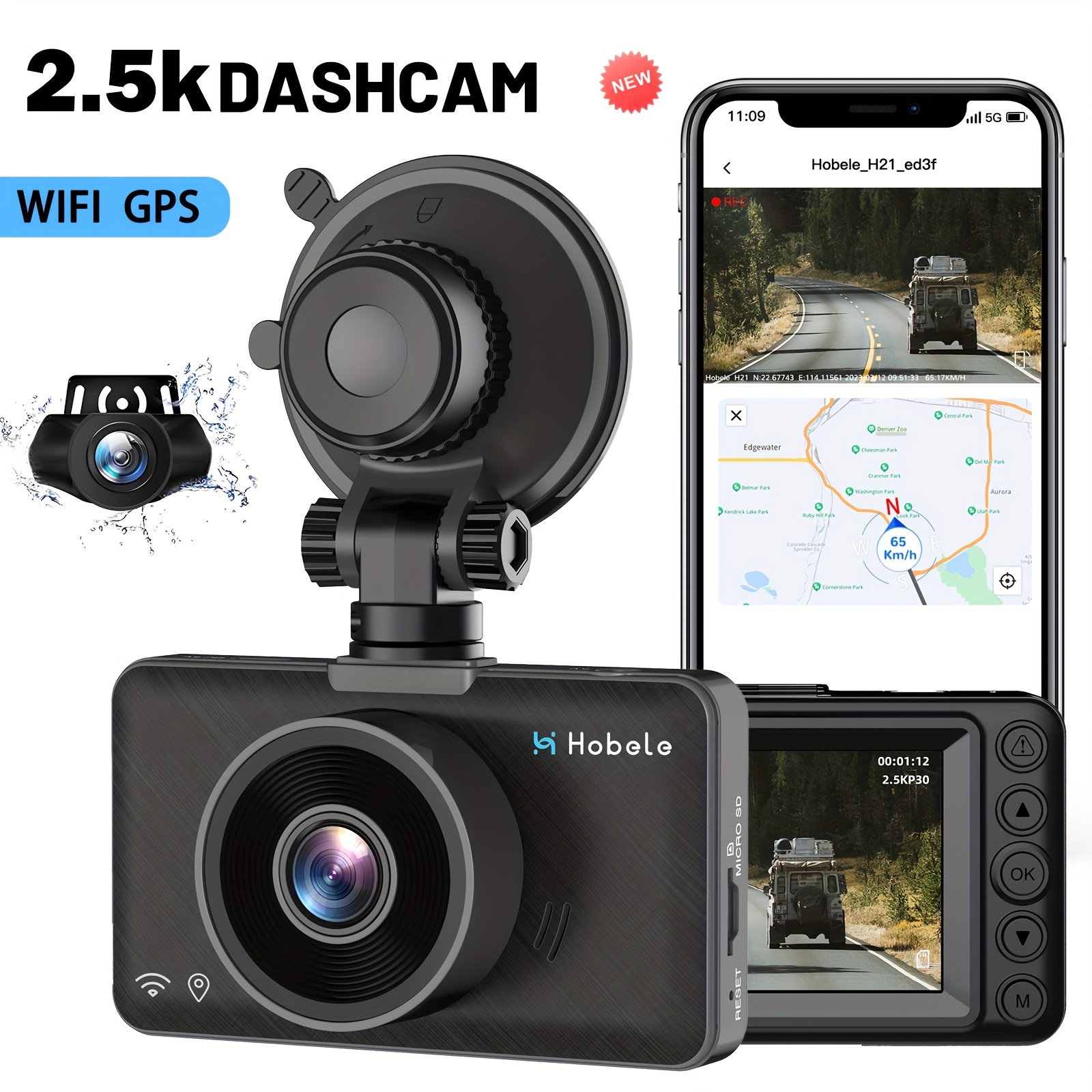 4k Dash Cam Front Dash Camera For Car Uhd 2160 Built - Temu