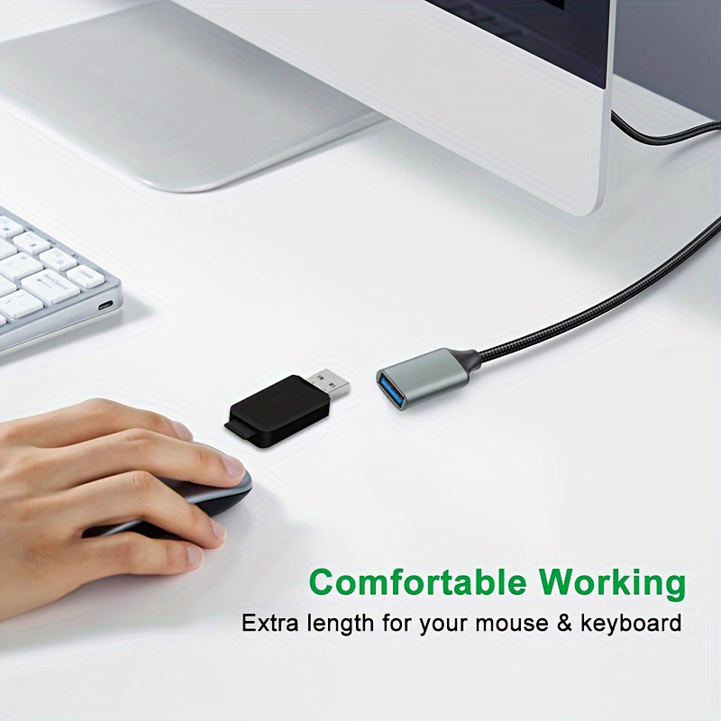 Seamless USB Cable, USB 3.0 Extension Cable, Male to Female USB Cable, High-Speed Data Transfer Cable, Mobile Phone And USB Drive Data Cable, USB Extension for Charging Computer Mouse And Keyboard. 15 USB Cable, USB 3.0 Extension Cable, Male to Female USB Cable, High-Speed Data Transfer Cable, Mobile Phone And USB Drive Data Cable, USB Extension for Charging Computer Mouse And Keyboard.