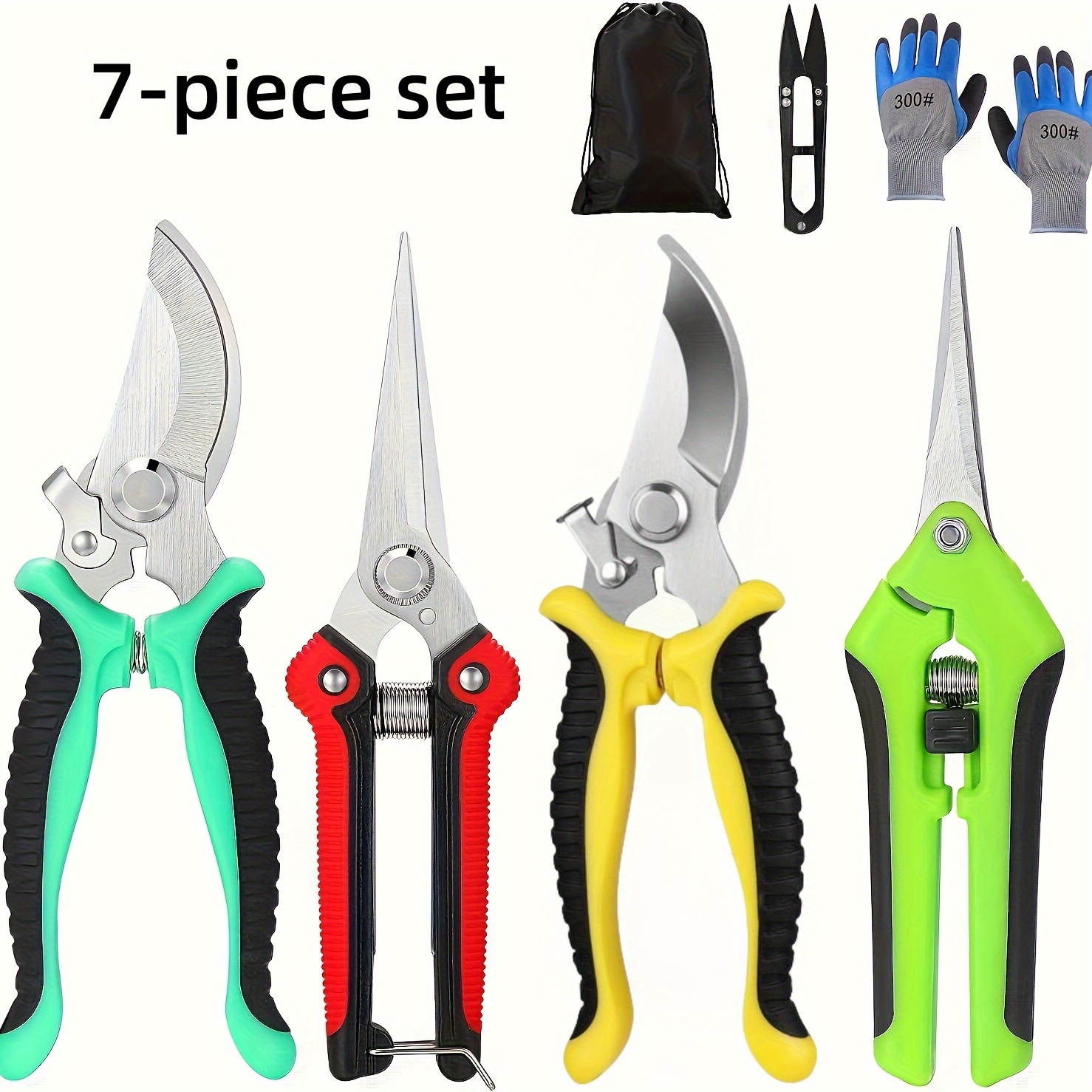 7pcs Heavy Duty Scissors, Industrial Scissors, 8-inch Multipurpose