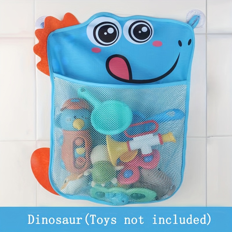 1pc Cartoon Shaped Bath Toy Organizer With Suction Cup, Bathtub Storage  Basket For Kids' Toy
