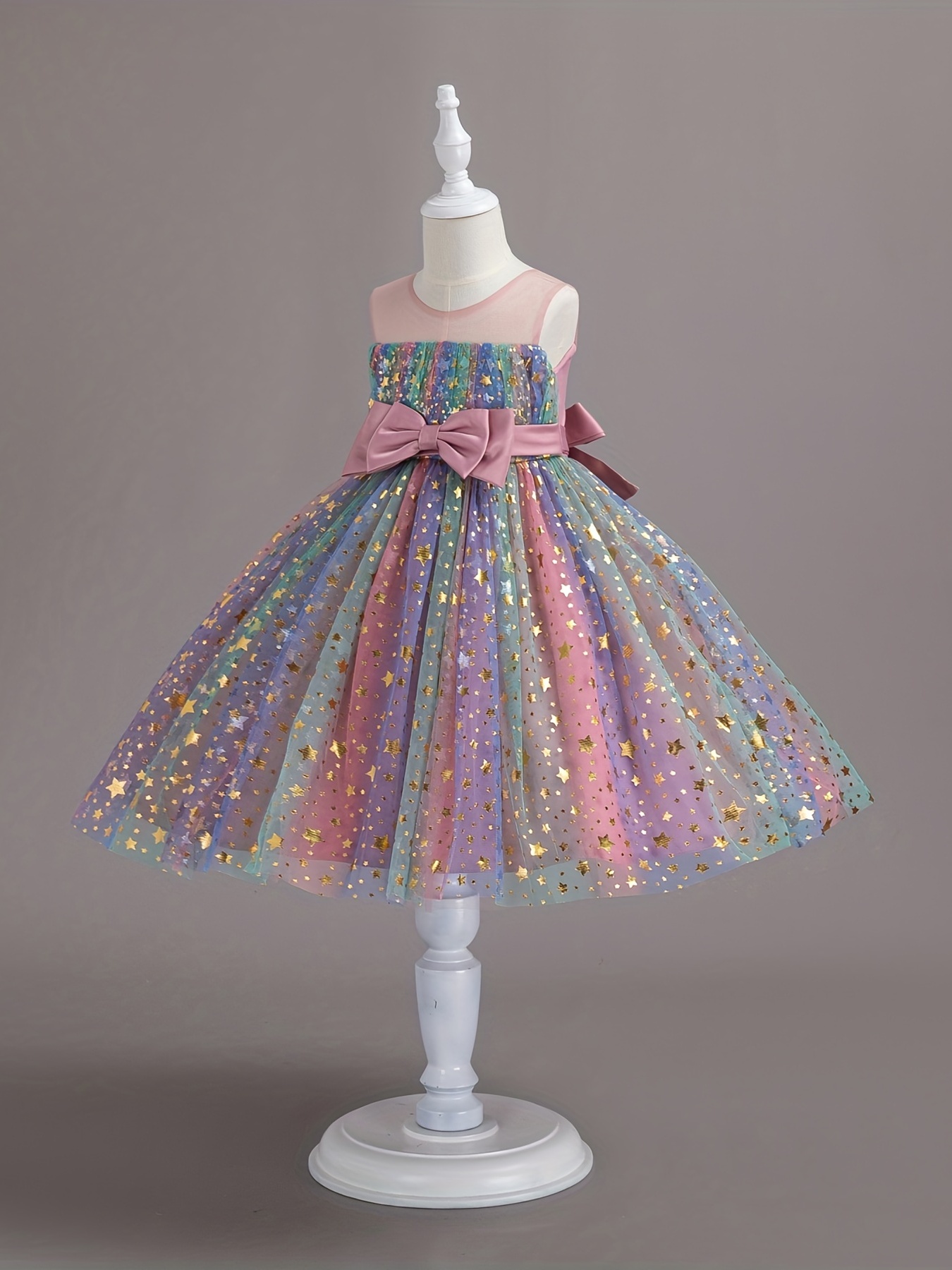 skpabo Girl Party Dress Costume Tutu Princess Girl Maxi Sleeveless