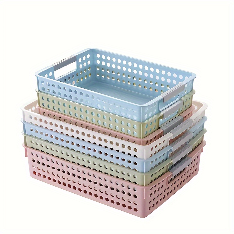 Portable Desktop Storage Box, Hollow Plastic Lidless Storage Basket For  Cosmetic, Stationary, Toiletry, Medicine And Sundries, Household  Multi-functional Storage Organizer - Temu