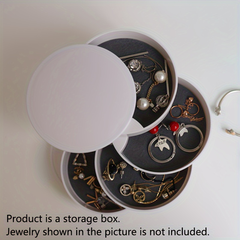 Rotating Desktop Storage Box Hair Accessories Jewelry Makeup Box