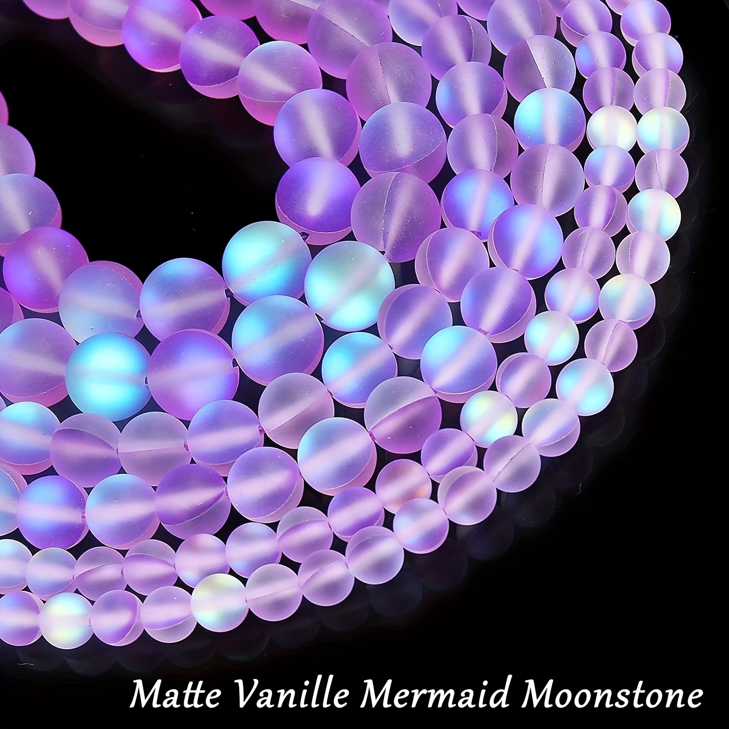 

Matte Aurora Amethyst Bead Synthetic Crystal, 60 Pcs (6mm) 45 Pcs (8mm) Flash Flash Mermaid Round Loose Beads For Jewelry Making