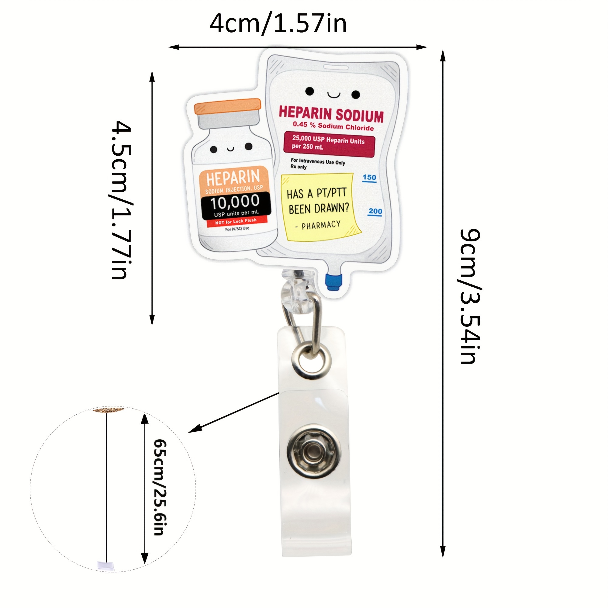 Planar Acrylic Retractable Hospital Nurse Badge Holder Reel - Temu
